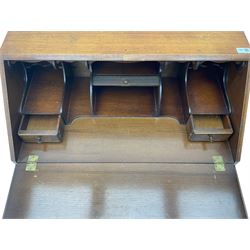 Mid 20th century walnut three drawer bureau
