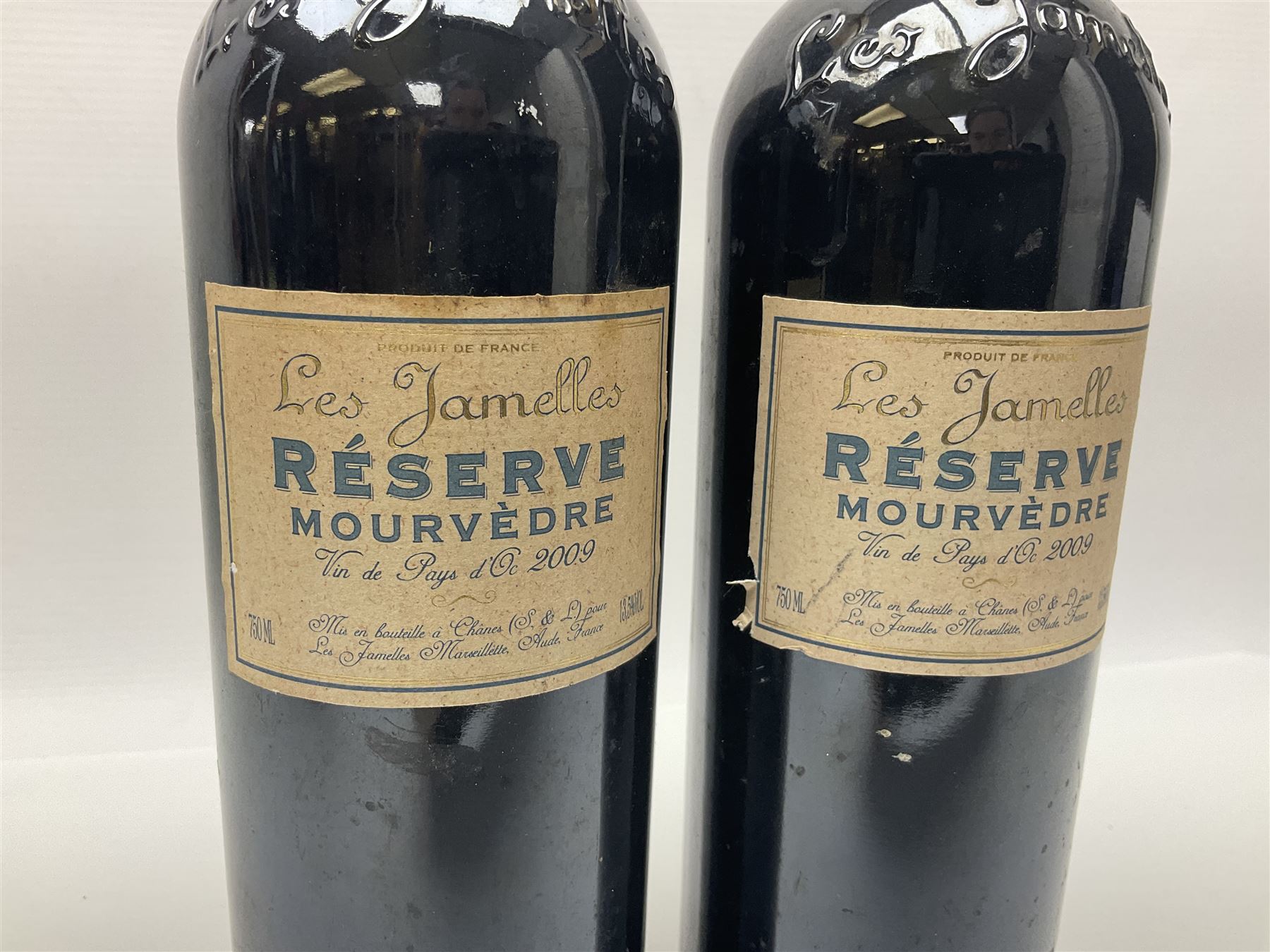 Mixed wine, comprising two bottles Les Jamelles 2009 Reserve Mourvedre, 750ml 13.5% vol, Joan d'Anguera 2015 Altaroses, 75cl 14% vol, Roc de Lussac 2010, Lussac-Saint-Emilion, 750ml, 14% vol and Rhebokskloof, 1997 Gamay Noir, 750ml, 13.5% vol (5)
