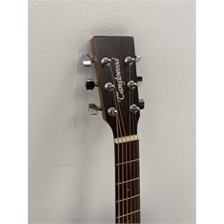  Tanglewood Model TW3E mahogany cased semi-acoustic six-string guitar, serial no.YU160100484, L103cm, in carrying case  