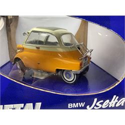 Revell - seven 1:18 scale die-cast models comprising '55 Ford Thunderbird; '56 Thunderbird 'Pink Dream'; '69 Corvette Convertible; 1965 Ford Mustang Convertible; Honda NSX; Pininfarina Mythos; and BMW Isetta 250; all boxed (7)