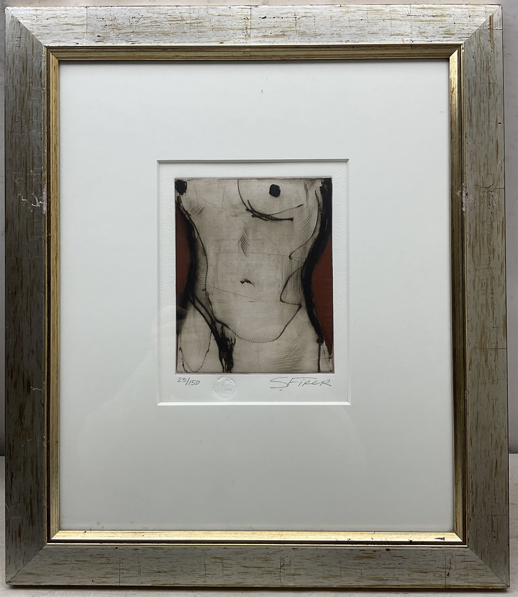 Sergei Firer (Russian 1954-): Nude Studies, set of three limited edition colour etchings signed and numbered in pencil, with blindstamp, 18cm x 15cm (3)