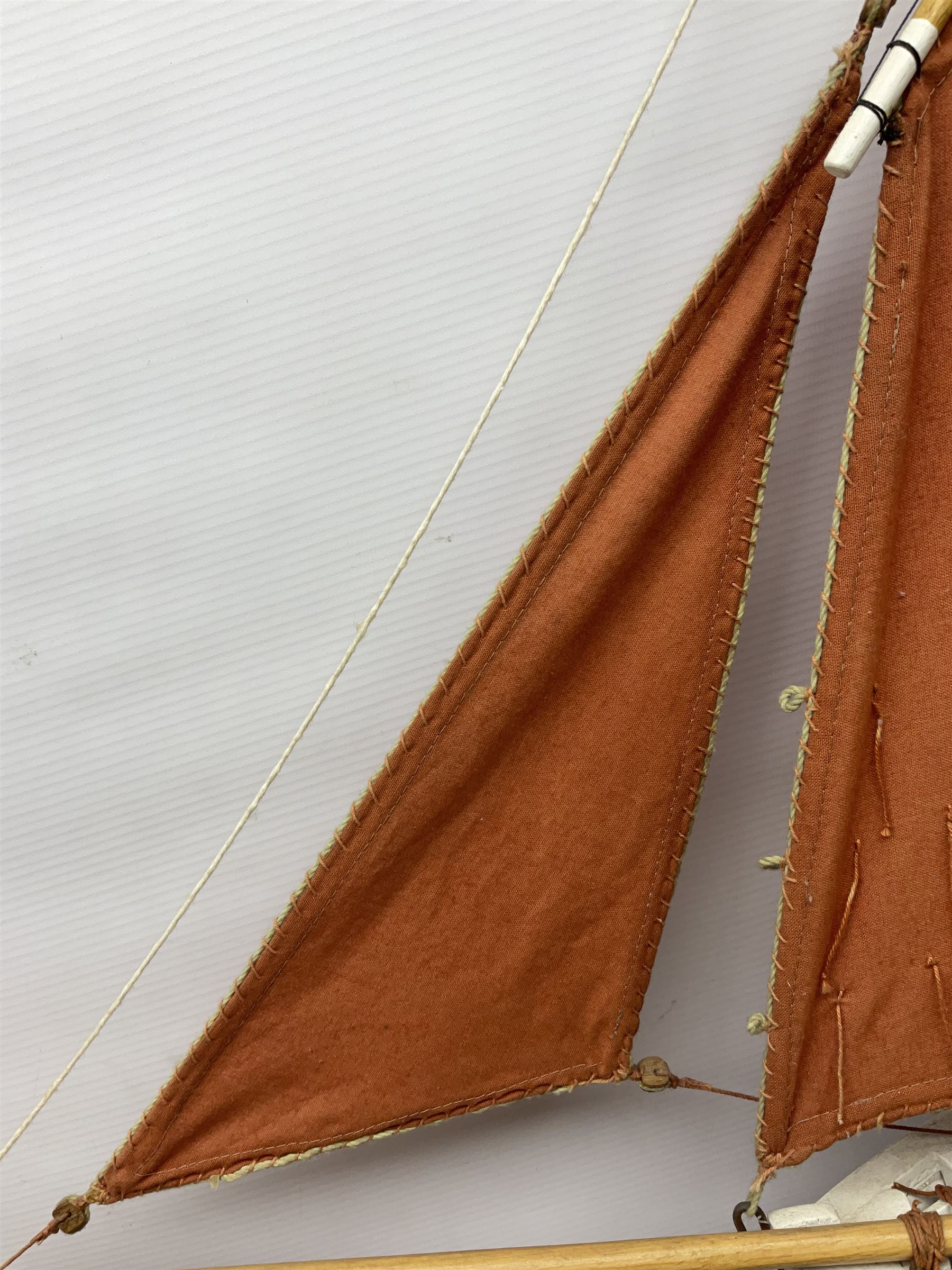 Wooden model of the Peterhead Herring Fishing Boat, Love Divine, PD404. on stand together with Wick Herring Fishing Boat, Galilee WK.1. on stand, L105cm, H64cm