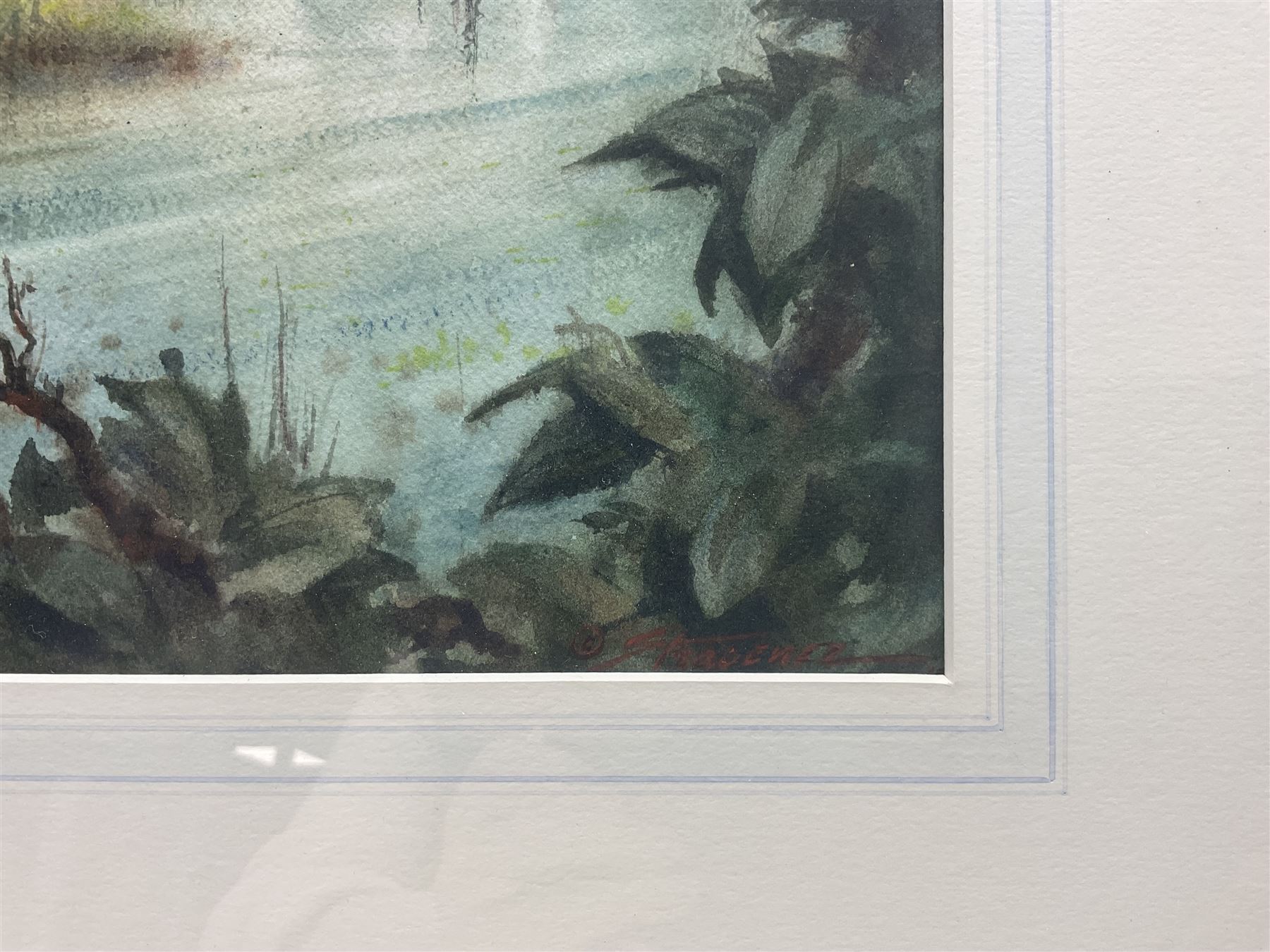 William Unger Stracener (Baton Rouge - Louisiana USA 1928-2016): American Country House, watercolour signed 35cm x 24cm