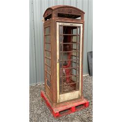 Original 1936 K6 telephone box, Tudor Crown top, painted red - THIS LOT IS TO BE COLLECTED...