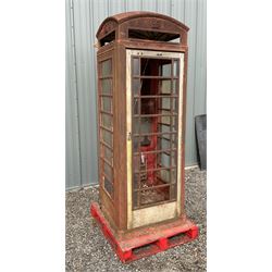 Original 1936 K6 telephone box, Tudor Crown top, painted red - THIS LOT IS TO BE COLLECTED BY APPOINTMENT FROM DUGGLEBY STORAGE, GREAT HILL, EASTFIELD, SCARBOROUGH, YO11 3TX