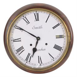 12” two train spring driven wall clock striking the hours on a bell.