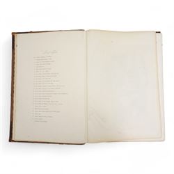 Sir William Gore Ouseley (British 1797-1866): 'Views in South America, from original drawings made in Brazil the River Plate, the Parana, &c', folio containing twenty six (26) tinted lithograph plates with lithographed titled and plan, dedication to Prince Albert with list of plates on verso, pub. London: Thomas McLean 1852, bound in oxblood leather and brown cloth
