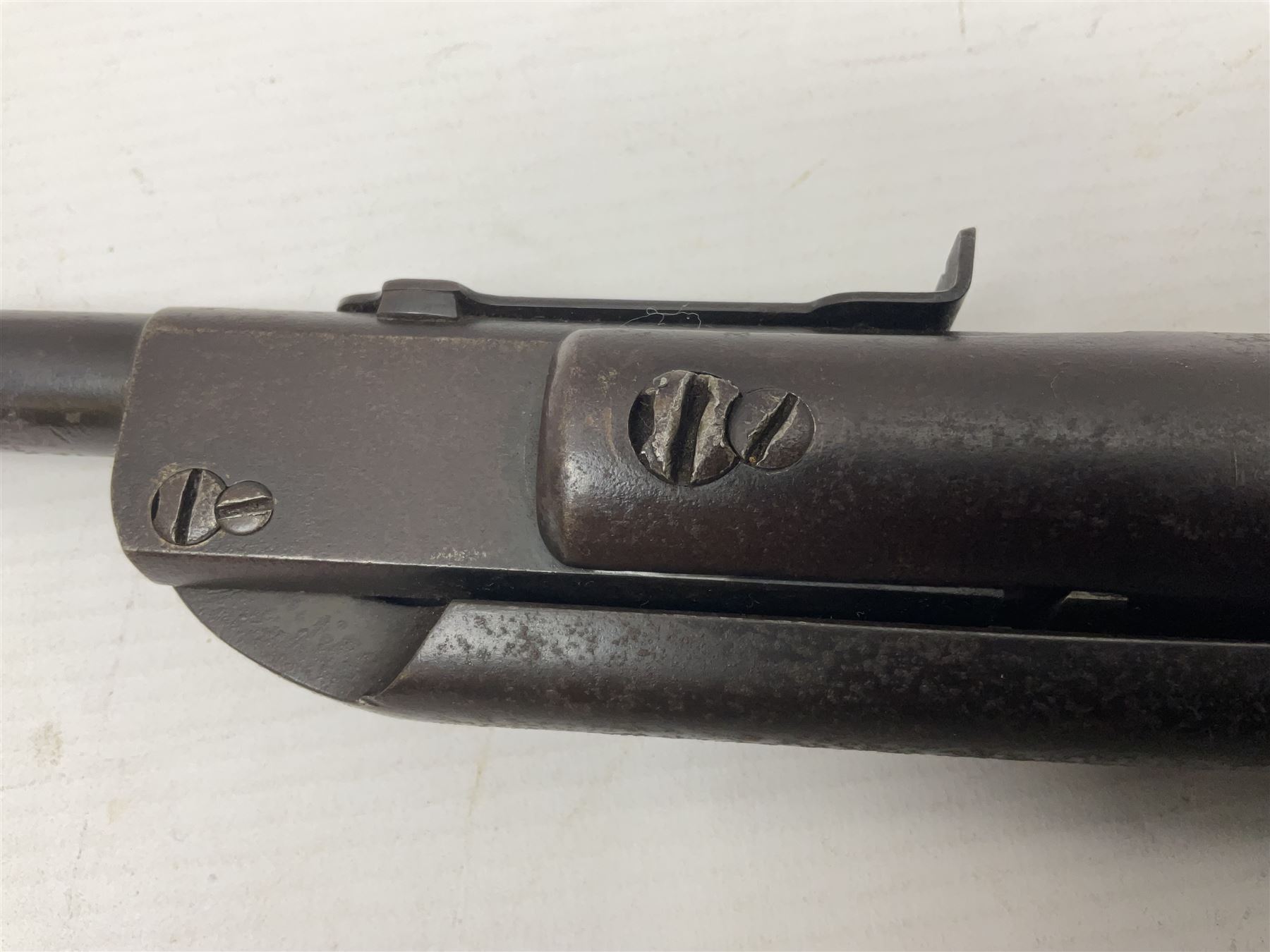 Early 20th  century Diana .177 air rifle with break-barrel action and adjustable trigger, no visible number, L108cm overall  NB: AGE RESTRICTIONS APPLY TO THE PURCHASE OF AIR WEAPONS.