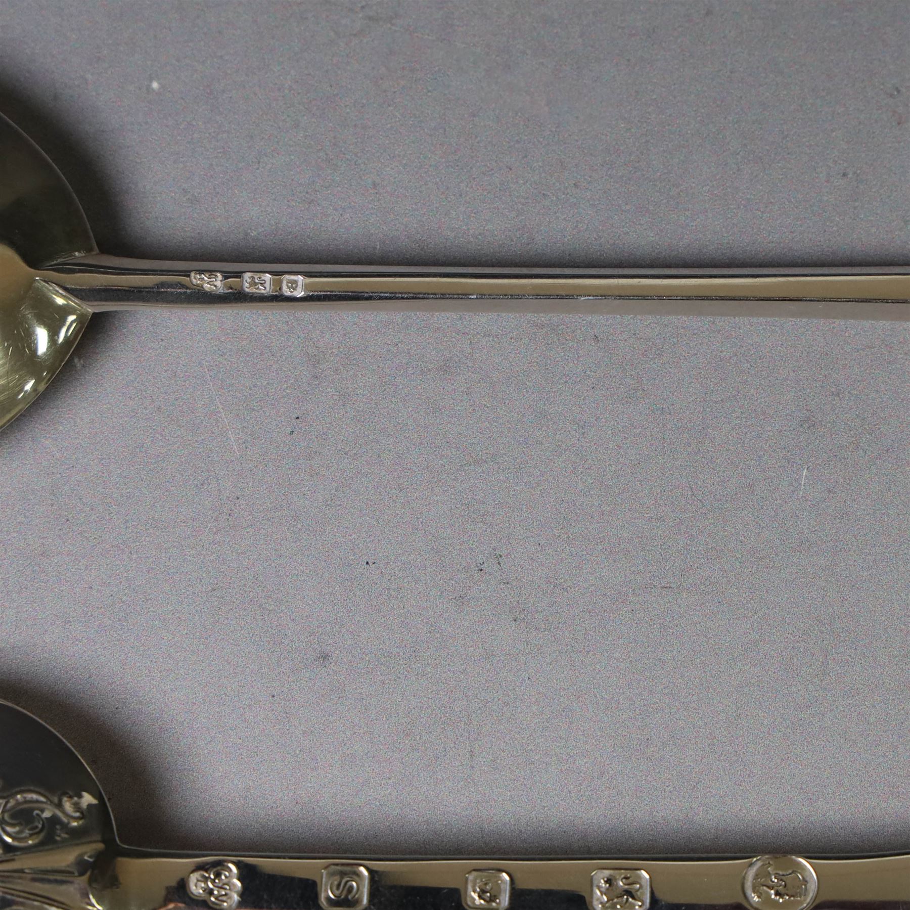 Two Late 20th century silver spoons, each with Queen Elizabeth II Coronation hallmark for C J Vander Ltd, London 1952 & 1953, L16cm