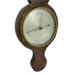 Hitzman & Co of Cambridge - Early 19th century mahogany mercury wheel barometer c1830,
With a broken pediment and finial, rounded base, and lined stringing to the edge, cast brass bezel with an 8-inch circular silvered register calibrated in inches and signed Hitzman & Co, Cambridge, with brass setting pointer to the glass, beneath an arched 12” Fahrenheit scale spirit thermometer with a silvered register. Joseph and Henry Heitzman were German barometer makers and clock importers who lived and worked in Trinity Street Cambridge 1820-1900, often found as here spelt Hitzman.
