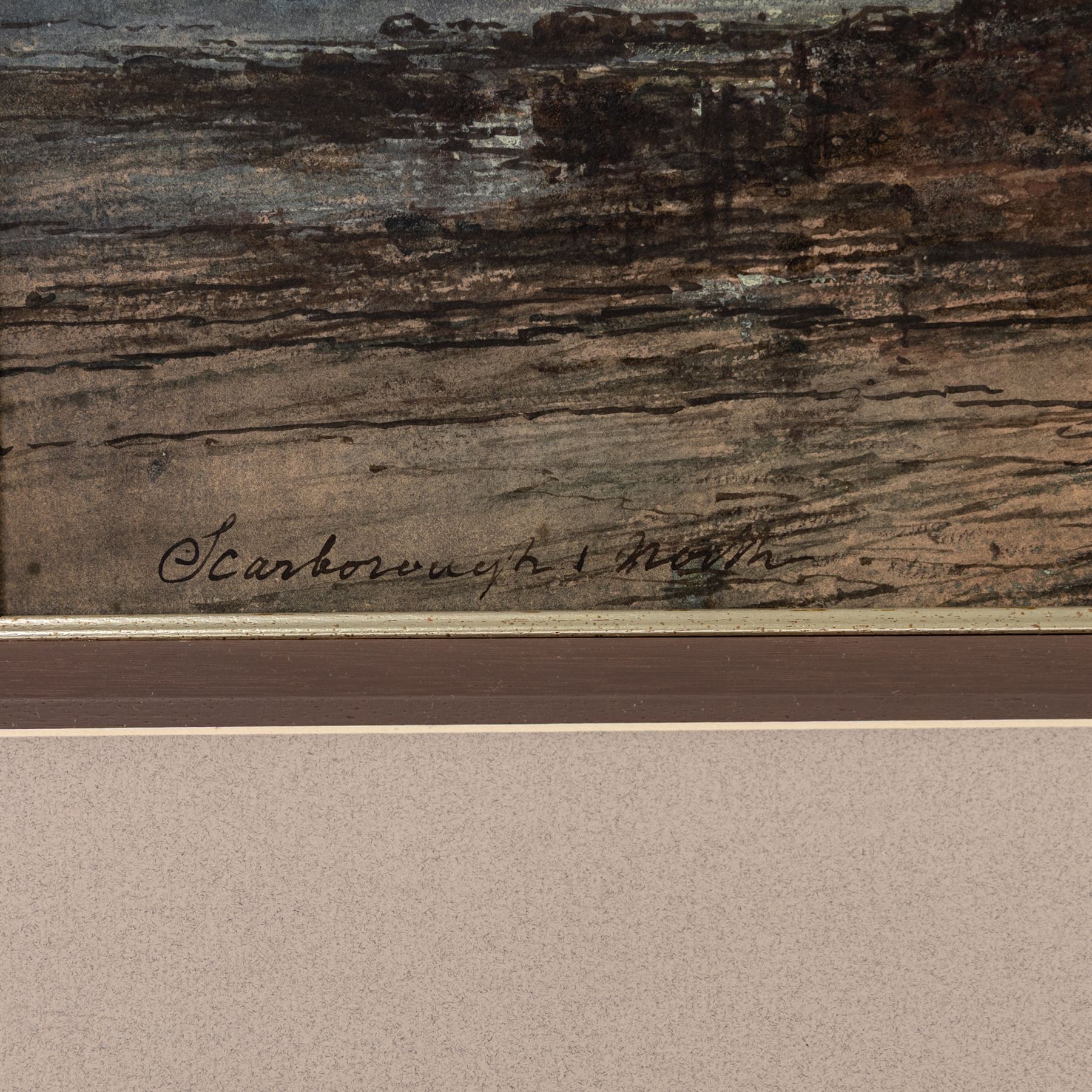 Paul Marny (French/British 1829-1914): 'Scarborough North' Bay by Moonlight, watercolour signed and titled, original artist's studio exhibition label verso titled and dated 7th February 1881, 49cm x 89cm 
Provenance: this stunningly moody watercolour, undoubtedly one of the best of the artist's works to have appeared at auction in recent times, has remained in the same family ownership since it was bought at 'The Jack Chenery Briggs Collection' 22nd April 1999 Lot 18; a copy of the original catalogue is included with the lot.