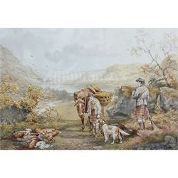 Bernard Foster (British 19th/early 20th century): 'A Successful Day', watercolour signed, titled on the original slip 17cm x 25cm