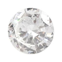 Loose round brilliant cut diamond of 2.49 carat, SI2 clarity, I colour, with World Gemological Institute Certificate 
