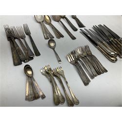Continental plated flatware, including pistol grip knives etc