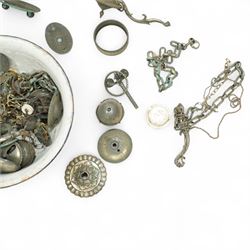 *Large collection of 19th century and later metal fittings, to include silver plated ceiling and light types, handles and castors, ornate chains and other architectural type fittings (qty)From the Kirkham Hall Attic & Cellar Collection, sold without reserve