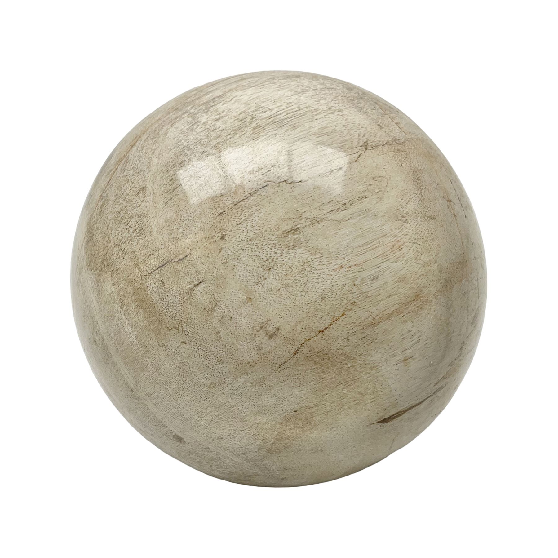 Fossil wood sphere, age; Miocene period, location; Indonesia, D14cm