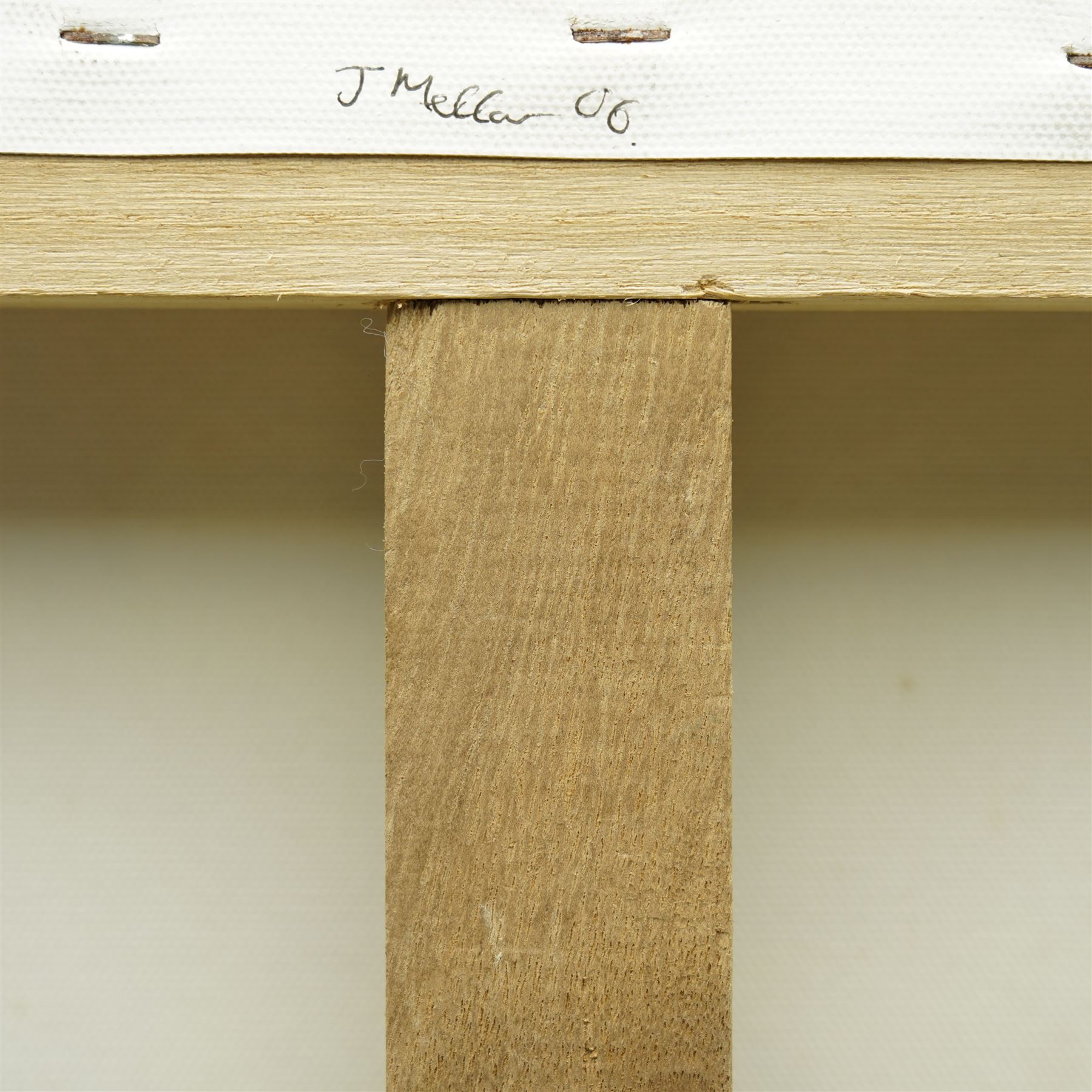 Judith Mellor (British Pop Art Contemporary): 'She Tried Again but there was still no reply', oil on canvas inscribed, signed and dated '06 verso 76cm x 92cm