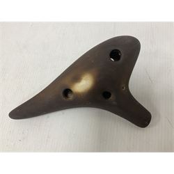 Four ocarinas three 10 hole ocarinas and one 16 hole double ocarina, three of which being from the Legend of Zelda franchise 