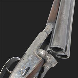 Black Sabel De Luxe, 12 bore double trigger sidelock ejector, side by side double barrel shotgun with 63cm (25