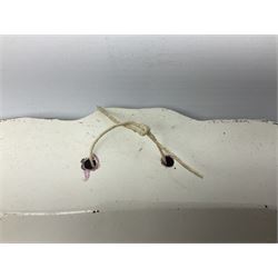 19th century Sunderland pink lustre wall plaque, inscribed 'Behold God will not cast away a perfect man, neither will he help the evil doers', H20cm