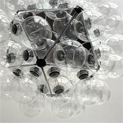 Achille Castiglioni for FLOS - 'Taraxacum 88 Suspension 1' polished aluminium suspension ceiling lamp housing sixty light bulbs