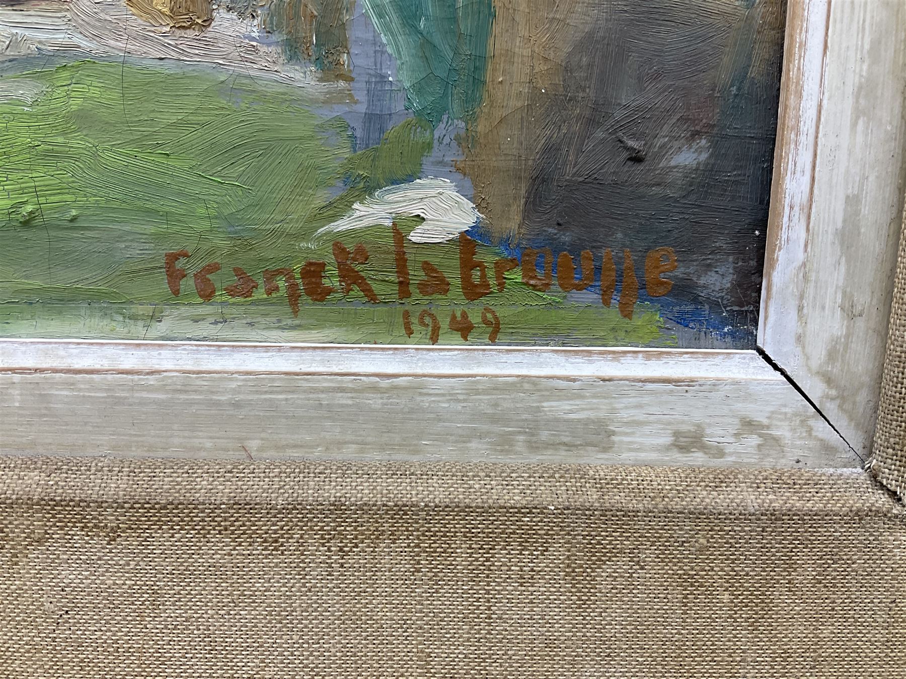 Franek la Broulle (French mid 20th century): 'Moulin de la Billardiere', oil on canvas signed and dated 1949, titled verso 40cm x 54cm