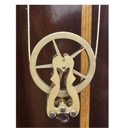 Hirsch of Bayswater-Fine late Victorian 8-day mahogany cased Jewellers regulator, wall mounted case with an arched top and tapering swept base, fully glazed door with visible pendulum and off-set brass cased weight, 10-1/2