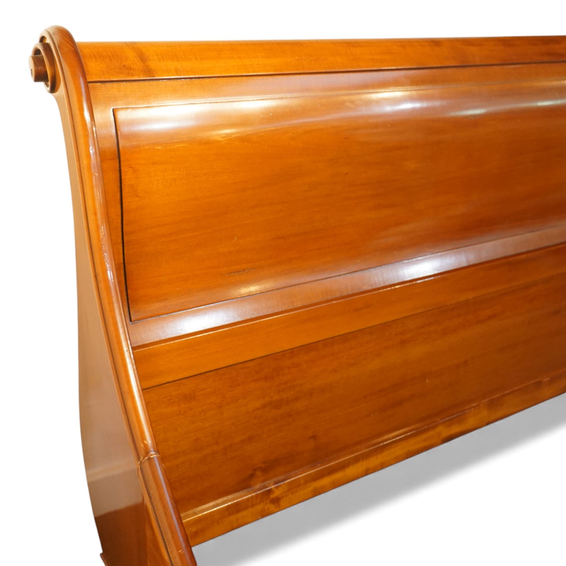 And So To Bed - ‘Manois’ 6' super king size cherry wood sleigh bedstead ...