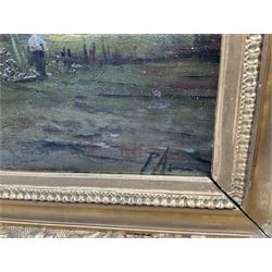 English School (early 20th century): Edge of the Woods, oil on canvas indistinctly signed 31cm x 40cm