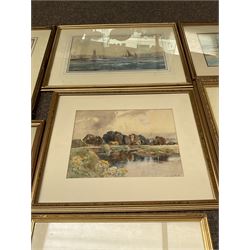 Collection of principally early 20th century watercolours, artists including Victor Noble Rainbird, George Henry Jenkins, Thomas Swift Hutton, Francis Dodd, James Aumonier, Maud Raphael Jones, John Sowden, Frank M Chase, Henry Frank Waring, etc (12)