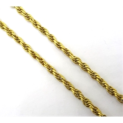  Gold Singapore chain necklace tested 18 - 22ct, approx 7.6gm  