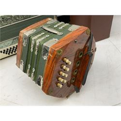 The Viceroy Junior Model Accordion in case, together with a Scandalli piano accordion 