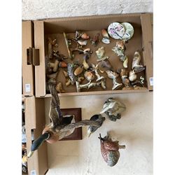 Assorted bird figures to include ‘The Country Bird Collection’ models, Minton ‘Flights of Fancy Marua’, Lladro, Spode model of a thrush upon a branch, etc in three boxes