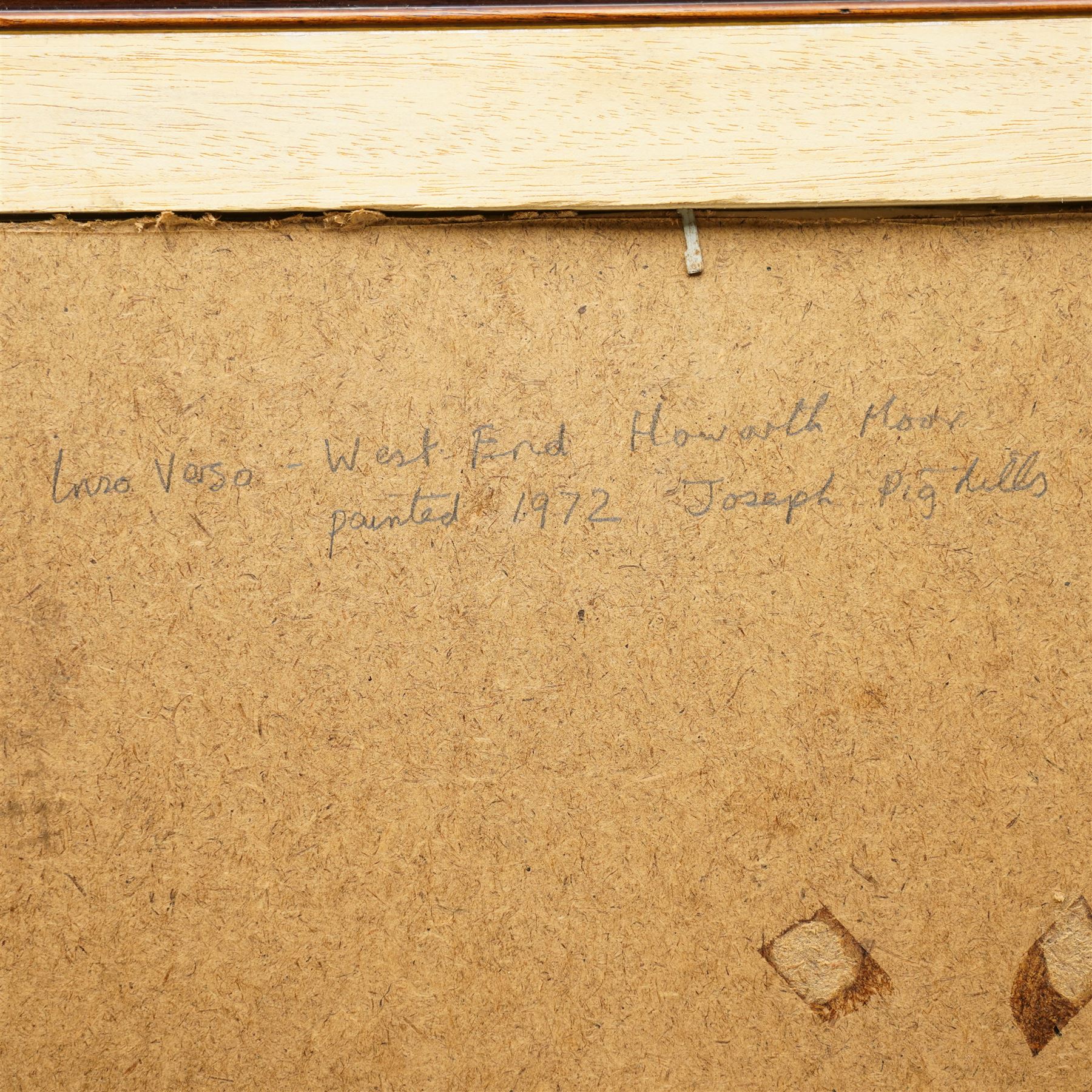 Joseph Pighills (British 1902-1984): 'West End - Haworth Moor' and 'Estuary of the Blackwater Maldon - Essex', pair watercolour signed, inscribed verso 25cm x 36cm (2)