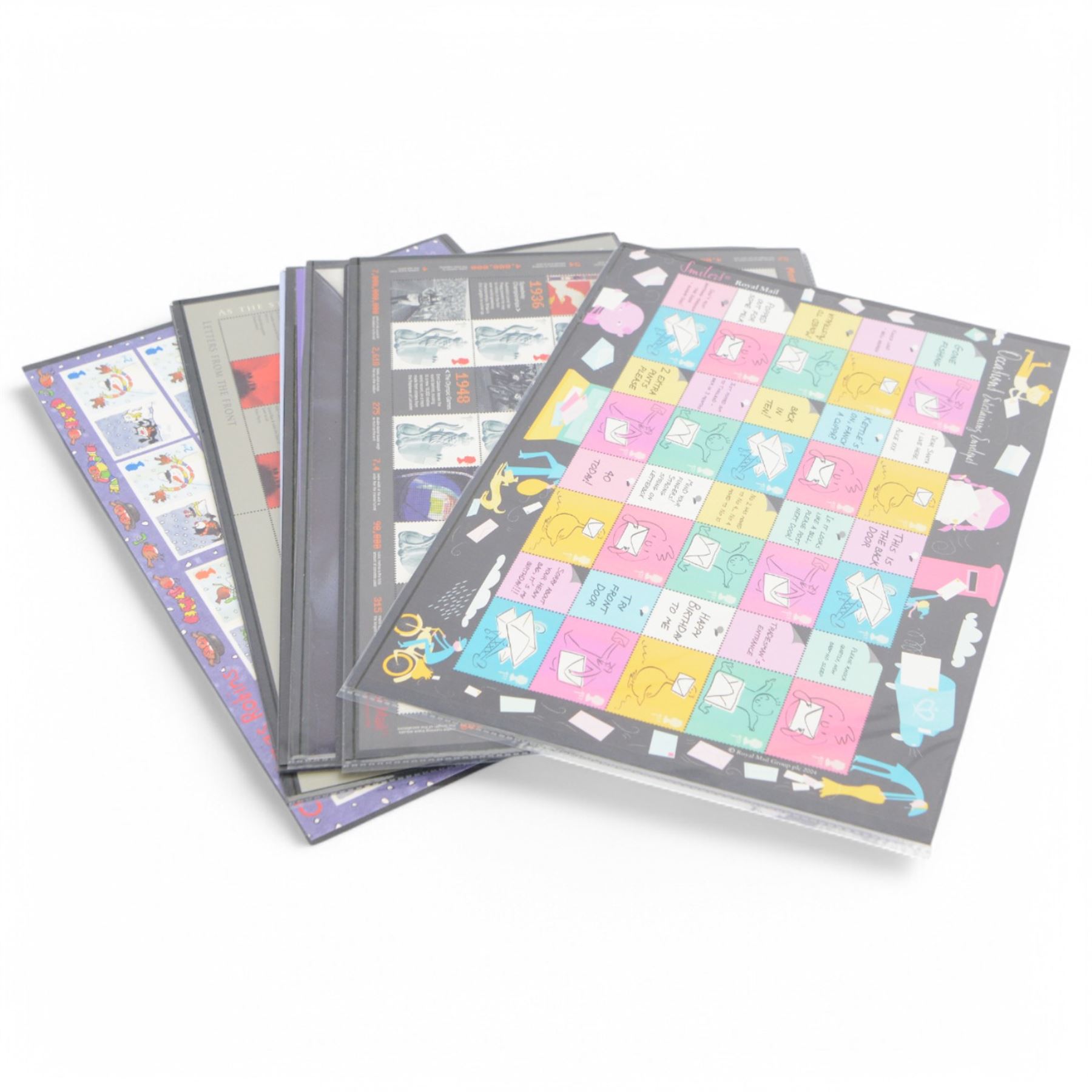 Queen Elizabeth II mint decimal stamps, all in smiler sheets, face value of usable postage approximately 350 GBP