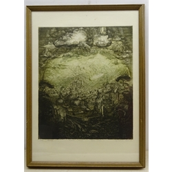  Barbara Rosiak (Polish 1955-): 'Wizja Atlantydy', limited edition etching signed titled and dated 1979 in pencil 66cm x 47cm Provenance: from the collection of the late Brian Hill of Bridlington,   