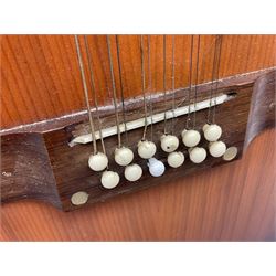 German Hoyer twelve-string acoustic guitar with metallic paper label L106cm; and Indonesian Yamaha F-310 acoustic guitar (2)