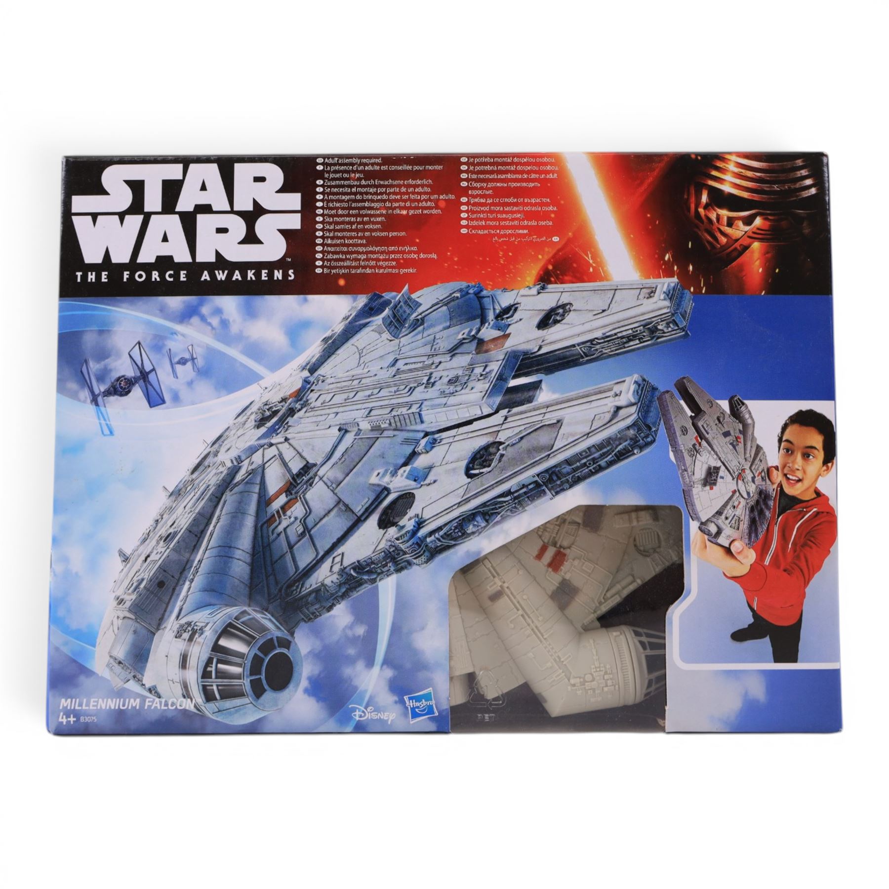 Hasbro Star Wars The Force Awakens models, comprising Poe Dameron Speeder Bike, three Millennium Falcons, including two Micromachines examples and a Force Link Starter Set, all boxed 