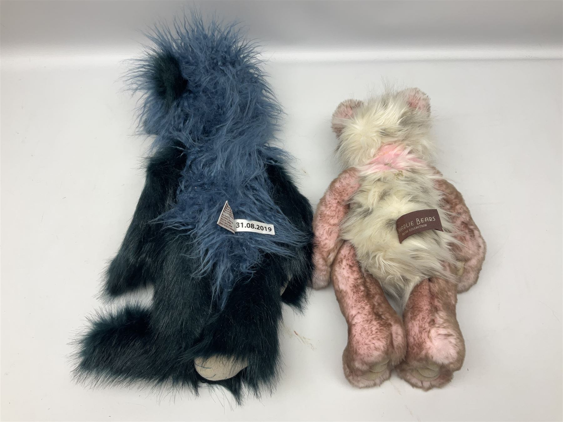 Six Charlie Bears, comprising limited edition Charlie Birthday Bear 2018 CB181946A, designed by Isabelle Lee, limited to 2000, Sharon CB181822B, Muffin CB191943B, and Raspberry Trifle CB631404, each designed by Isabelle Lee, Roman CB191807O, designed by Heather Lyell, and Angelica CB206018O, all with tags