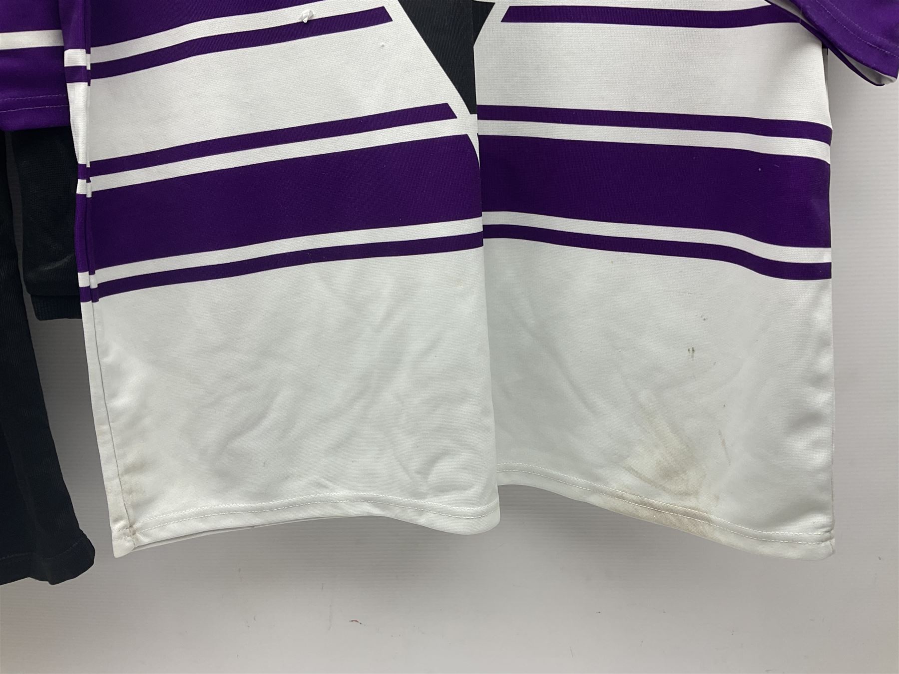 Five Hull Rugby League shirts, to include Hull FC and Hull Sharks examples