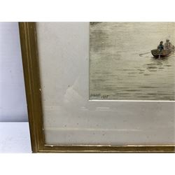 Frederick John Lees (British fl. 1870-1900): 'Cliveden on Thames' and 'Little Boveney Church near Windsor', pair watercolours signed and dated 1894 together with 'Twickenham Ferry', watercolour signed and dated 1895 by the same hand max 26cm x 36cm (3)