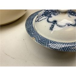 Early 20th Century Lonsdale Cetem Ware blue and white wash jug, chamber pot, vase etc, tallest H30cm, together with two other chamber pots