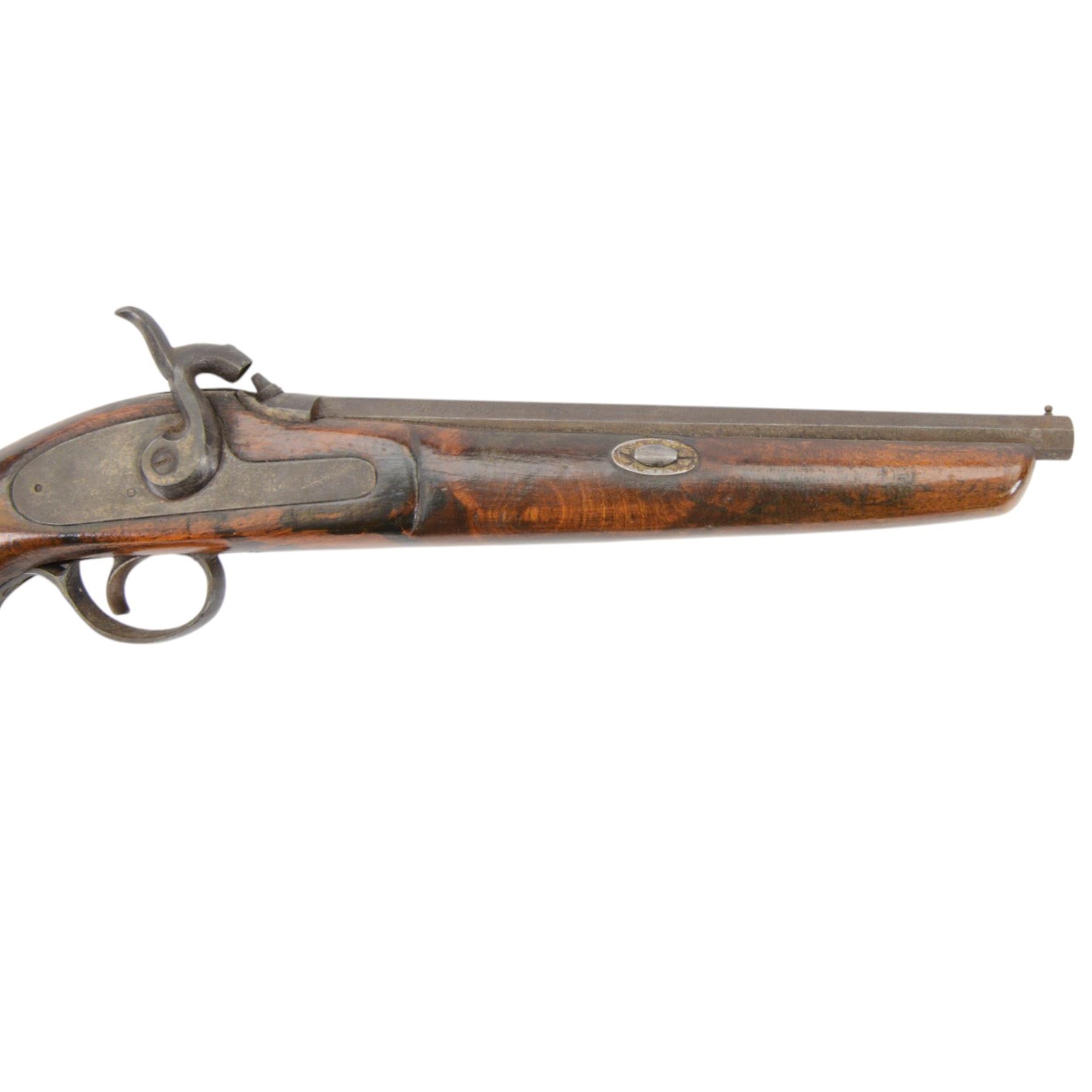 18th century flint lock pistol, with 12