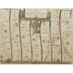 John Ogilby (British 1600-1676): 'The Road from York to West-Chester', late 17th century e...