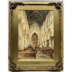 Henry Barlow Carter (British 1804-1868): Interior of St Mary’s Church Scarborough, watercolour signed and dated 1851, 37cm x 26cm 
Provenance: a wedding gift to the vendor's grandparents in 1905, thence by descent
