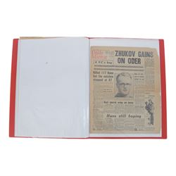 WWII collection of fourteen magazines from British Newspapers 1942-1945 contained in presentation folder 
