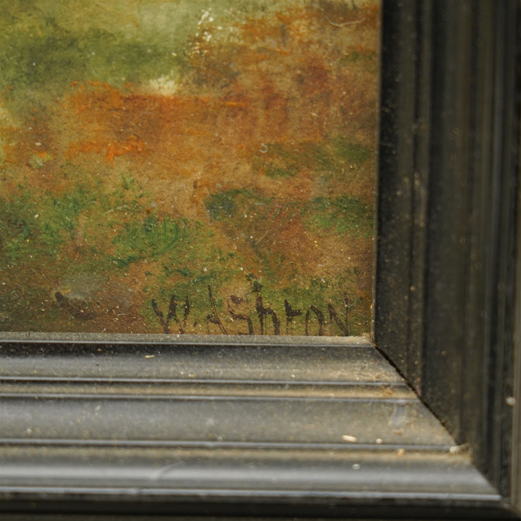 William Ashton (British 1853-1927): Coming Home through the Pasture, oil on board signed 24cm x 34cm