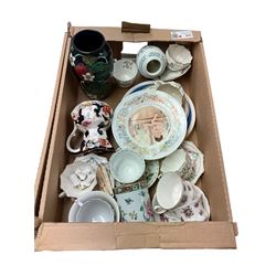 Royal Worcester The Peter Pan collection collectors plates, together with Mason's jug, teacups and saucers and other collectables, in two boxes  