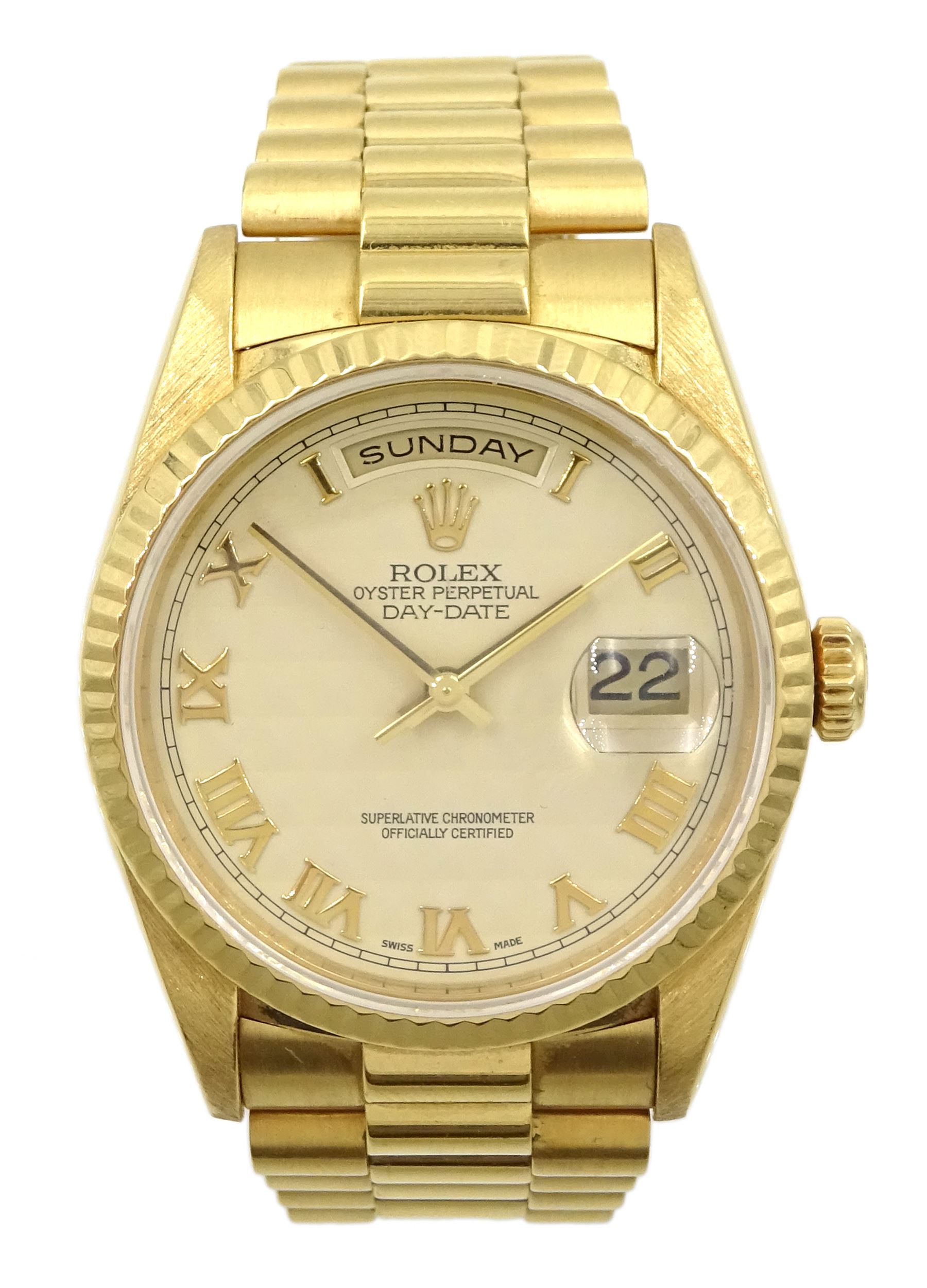 Where is the serial number on a clearance rolex oyster perpetual day date