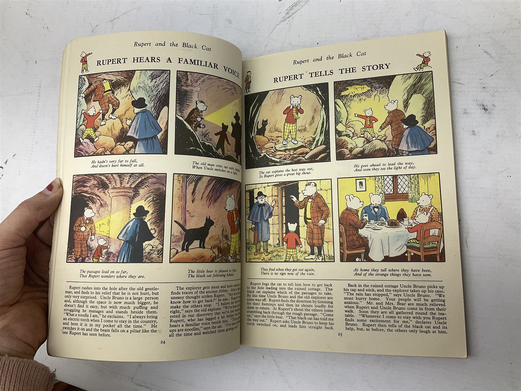 Collection of Vintage children's annuals, to include a number of Rupert the Bear examples dating from the 1940's, comprising 'The New Rupert Book' 1947, 'More Adventures of Rupert' 1947, 'A New Rupert Book' 1945, 'Rupert In More Adventures' 1944,  'More Rupert Adventures' 1943 and two examples of 'The Rupert Book' dated 1941 and 1948